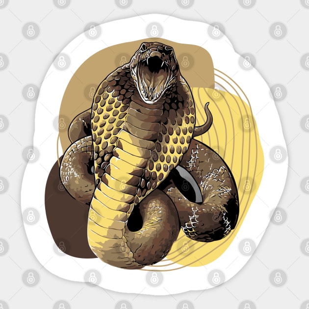 Cobra Snake Sticker by Wilcox PhotoArt